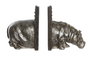 DKD Home Decor Set de 2 Sujetalibros HIPO de Resina Plateado