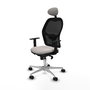 PIQUERAS Y CRESPO Silla de oficina Jorquera con mecanismo Sincro, Blanco y Negro