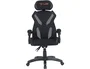 The g-lab Silla Gaming KS-Barium-Black con Reposapiés Acolchado, Malla Negra