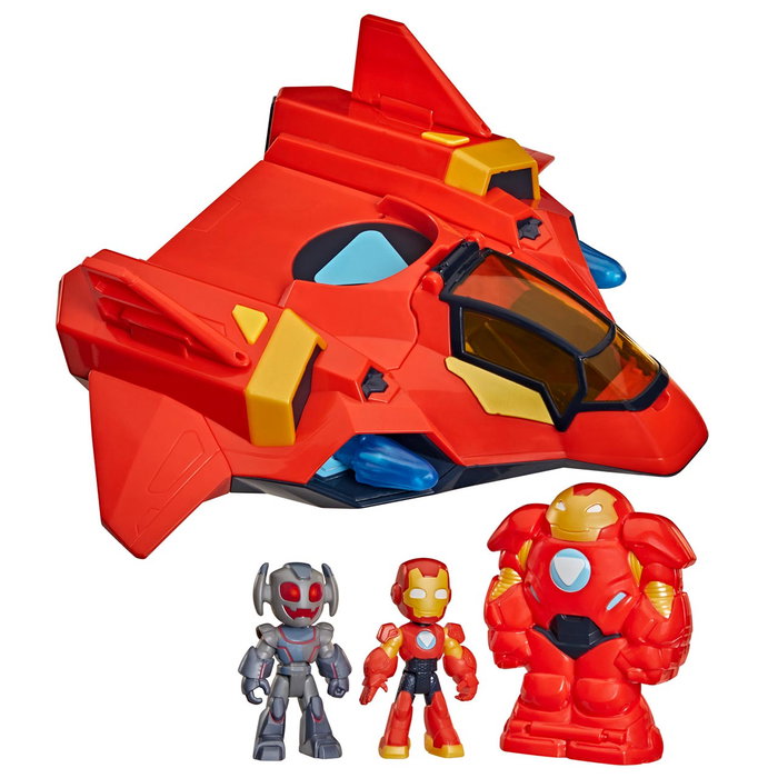 Hasbro Jet Gigante Iron Man con Ultron y Vehículo Marvel Hasbro Jet Gigante Iron Man con Ultron y Vehículo Marvel