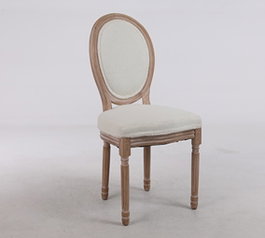 DKD Home Decor Silla Tradicional, 2 Unidades, Blanco Natural, Madera de Hevea, Poliéster, Dimensiones: 46 cm (Largo) x 50 cm (Ancho) x 96 cm (Alto), Asiento a 50 cm
