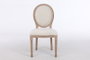 DKD Home Decor Silla Tradicional, 2 Unidades, Blanco Natural, Madera de Hevea, Poliéster, Dimensiones: 46 cm (Largo) x 50 cm (Ancho) x 96 cm (Alto), Asiento a 50 cm