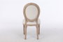 DKD Home Decor Silla Tradicional, 2 Unidades, Blanco Natural, Madera de Hevea, Poliéster, Dimensiones: 46 cm (Largo) x 50 cm (Ancho) x 96 cm (Alto), Asiento a 50 cm