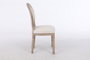 DKD Home Decor Silla Tradicional, 2 Unidades, Blanco Natural, Madera de Hevea, Poliéster, Dimensiones: 46 cm (Largo) x 50 cm (Ancho) x 96 cm (Alto), Asiento a 50 cm