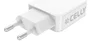 Celly SLIMTC1C1A45WWH Cargador 45W con Carga Rápida, 1 Puerto USB-C + 1 USB-A, Compatible con Portátil, Smartphone y Tableta, Blanco