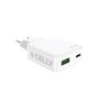 Celly Cargador 45W con 1 USB-C y 1 USB-A Blanco