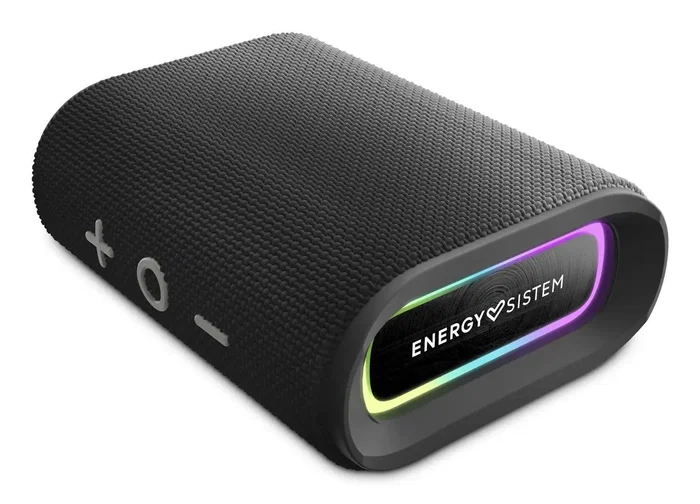 Energy Sistem Altavoz Portátil StreetPlay Negro - 8W, Bluetooth 5.4, IPX6 Resistente al Agua, Radio FM, Lector MicroSD, 12h Autonomía, Luces LED, Manos Libres