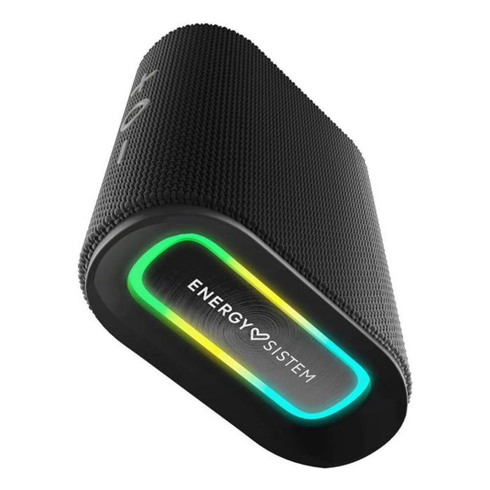 Energy Sistem Altavoz Portátil Bluetooth StreetPlay Negro - Radio FM, MP3, 8W, 12h Batería, Resistente al Agua IPX6, Luces LED RGB, Puerto USB-C