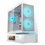 Cougar CGR-2DA4W-MV Caja Torre Media ATX Mesh Vision Blanco para Gaming, con Panel de Cristal Templado, RGB y Ventiladores incluidos