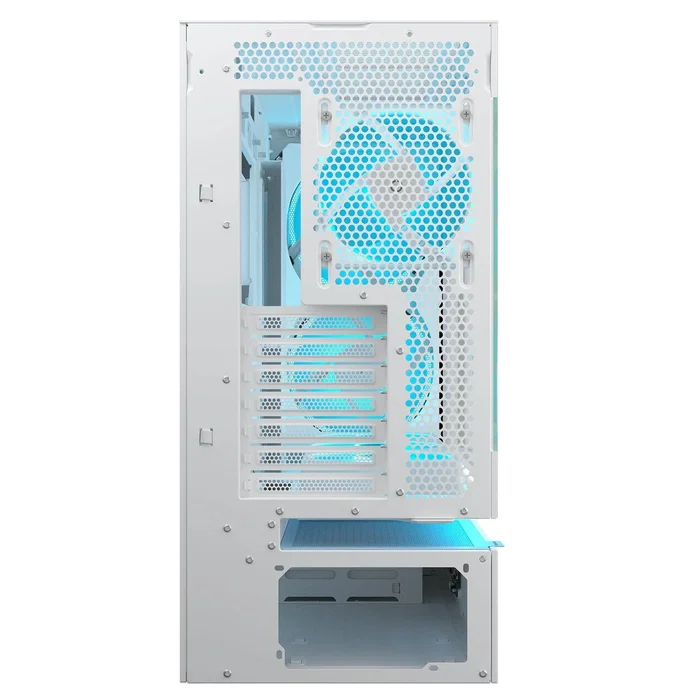 Cougar CGR-2DA4W-MV Caja Torre Media ATX Mesh Vision Blanco para Gaming, con Panel de Cristal Templado, RGB y Ventiladores incluidos