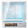 Cougar CGR-2DA4W-MV Caja Torre Media ATX Mesh Vision Blanco para Gaming, con Panel de Cristal Templado, RGB y Ventiladores incluidos