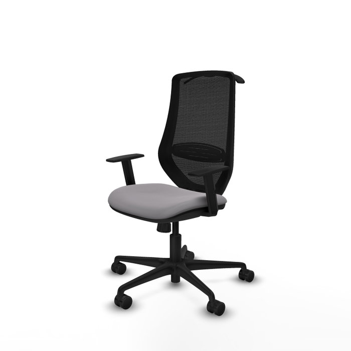 PIQUERAS Y CRESPO Silla de oficina Mardos con mecanismo Sincro, Gris/Negro