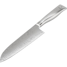 WMF Grand Gourmet Damasteel Santoku Knife 18 cm de Plata con mango de Cromargan de acero inoxidable