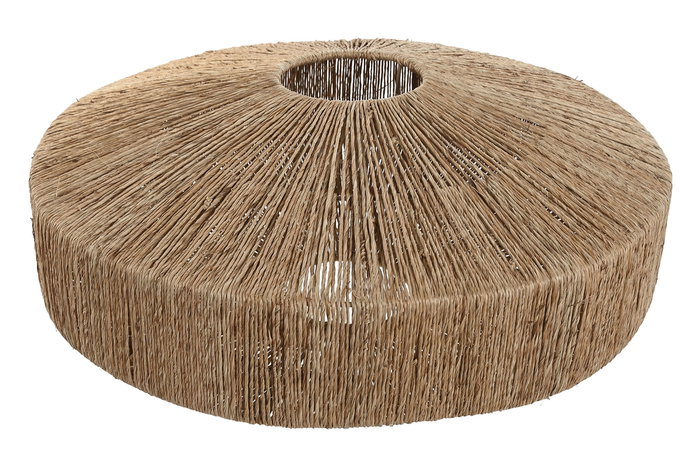 DKD Home Decor Pantalla Tropical Natural 51 * 51 * 21 cm de Yute y Metal, Pack de 2 Unidades