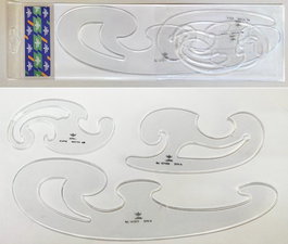 Plantillas Juego 3 Curvas Burmester Con Bolsa Dfh (Set de 10)