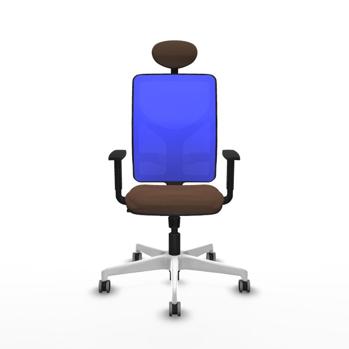 PIQUERAS Y CRESPO Silla de oficina Motilla con mecanismo Sincro, Marrón oscuro y Azul PIQUERAS Y CRESPO Silla de oficina Motilla con mecanismo Sincro, Marrón oscuro y Azul