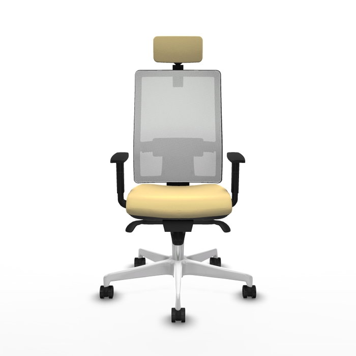 PIQUERAS Y CRESPO Silla de oficina Horna con mecanismo Sincro, Crema y Blanco PIQUERAS Y CRESPO Silla de oficina Horna con mecanismo Sincro, Crema y Blanco