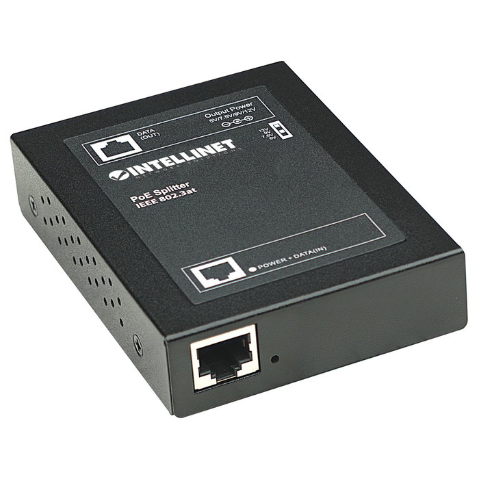 Intellinet Splitter PoE+ Gigabit con salida ajustable 5/7.5/9/12V DC