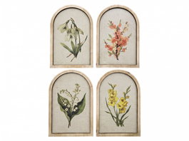 DKD Home Decor Cuadro Lino Abeto 40x2x60 Botánico Surtido de 8 piezas