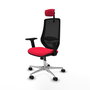 PIQUERAS Y CRESPO Silla de oficina Mardos con mecanismo Sincro, Rojo y Negro