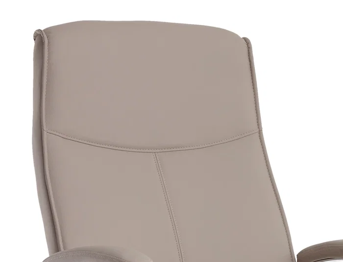 Q-connect Silla de Dirección Modo Na, Simil Piel, Base Metálica, Ruedas Premium, Color Gris, Altura Máx. 1220 mm