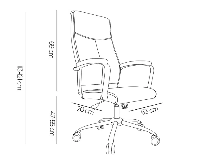 Q-connect Silla de Dirección Modo Na, Simil Piel, Base Metálica, Ruedas Premium, Color Gris, Altura Máx. 1220 mm