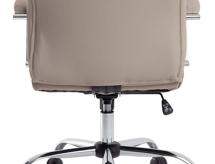 Q-connect Silla de Dirección Modo Na, Simil Piel, Base Metálica, Ruedas Premium, Color Gris, Altura Máx. 1220 mm