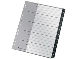Leitz Recycle Separador Alfabético A-Z 20 Pestañas Negro DIN A4+