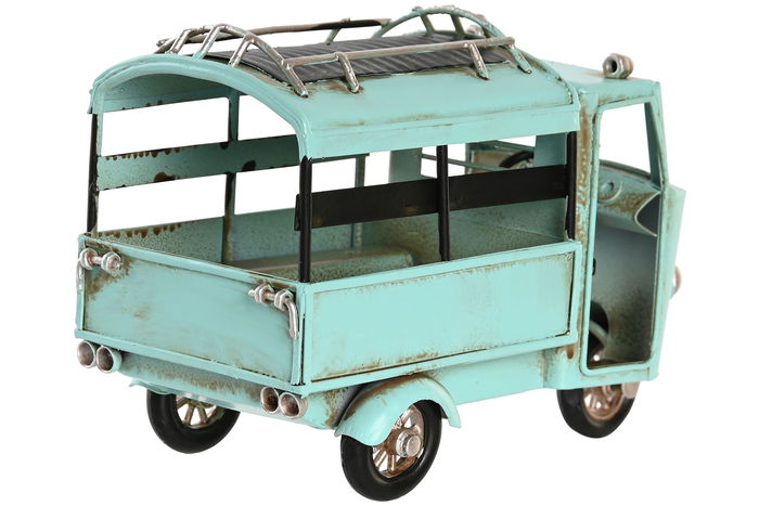 DKD Home Decor Vehiculo Decoracion Vintage Azul Celeste Rojo Metal 7 x 10 x 16 cm (3 Unidades)