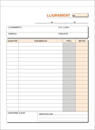 Talonario Catalan Entregas 4º Natu Dupli Loan (Set de 10)