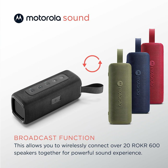 Motorola ROKR 600 Altavoz Bluetooth 30W IP67 Negro