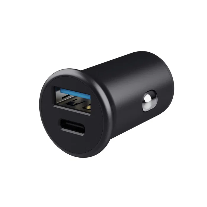 Trust Cargador de Coche Maxo 25197 - 38W PD Carga Rápida, USB-C y USB-A, para Encendedor de Cigarrillos, Negro