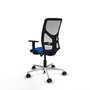 PIQUERAS Y CRESPO Silla de oficina Motilla con mecanismo Sincro Azul y Blanco