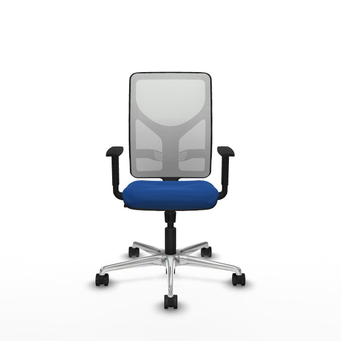 PIQUERAS Y CRESPO Silla de oficina Motilla con mecanismo Sincro Azul y Blanco