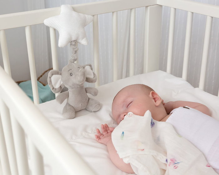 KioKids Dolci Amici Peluche Elefante Musical Gris para Cuna +0 Meses