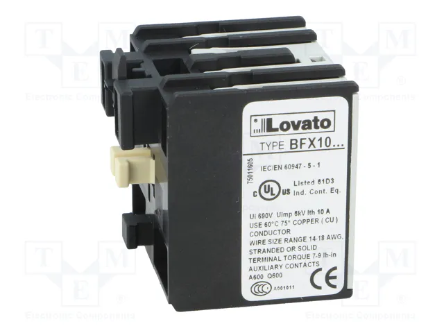 LOVATO ELECTRIC Contactores auxiliares BF NC x2 + NA x2