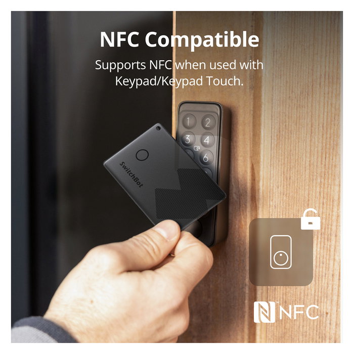 SwitchBot W2500032 Tarjeta Rastreador para Cartera con NFC, Negro, ABS/PC, 85 x 54 x 2.5 mm