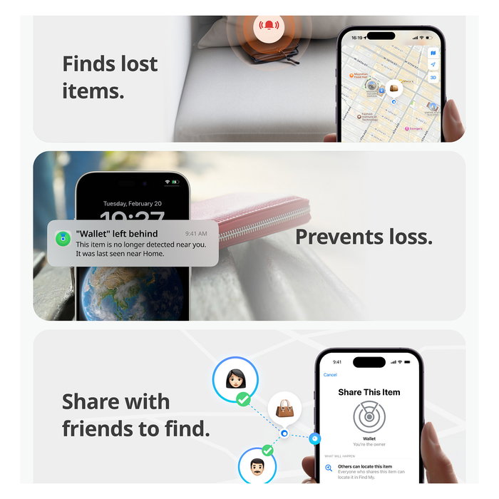 SwitchBot W2500032 Tarjeta Rastreador para Cartera con NFC, Negro, ABS/PC, 85 x 54 x 2.5 mm