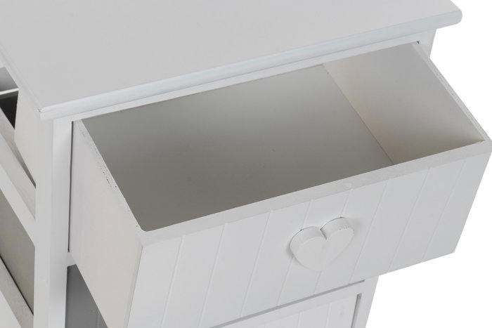DKD Home Decor Cajonera Blanco Gris 3 Cajones 29 x 58 x 40 cm