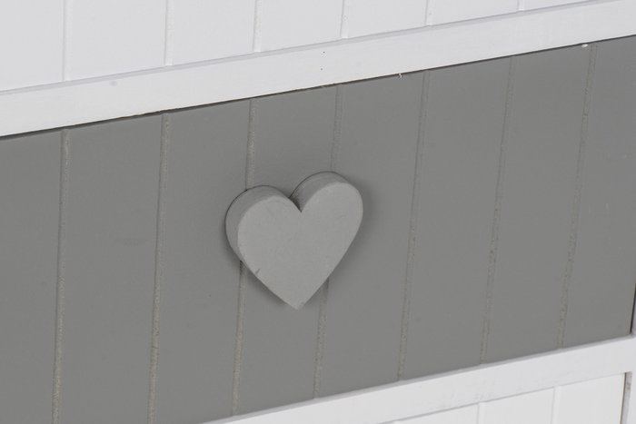 DKD Home Decor Cajonera Blanco Gris 3 Cajones 29 x 58 x 40 cm