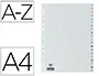 Elba Separador Alfabético A-Z Plástico 11 Taladros Din A4 Gris 120 mc