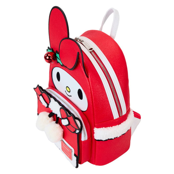 Loungefly Mochila Winter My Melody Sanrio 26cm Piel Vegana Detalles Sherpa