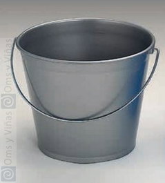 FERVIK Cubo Agua de Plástico, 30 cm de Diámetro x 25 cm de Alto, Capacidad 11 Litros