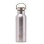 IRISANA Botella termo de acero inoxidable con tapón de bambú 500 ml