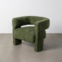 Ixia Sillón Verde Tejido para Salón