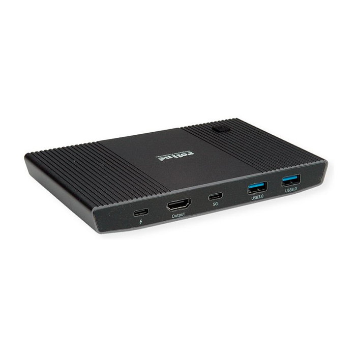 ROLINE 14.01.3427 KVM Switch HDMI 4K Ultra HD 3840x2160, USB 3.0, 2 Puertos, Control 2 Dispositivos, USB-C PD 100W, Negro