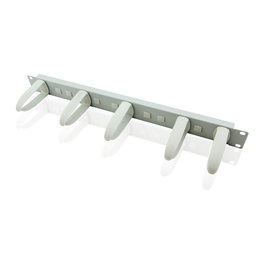 VALUE Soporte para cables 19 pulgadas 1U gris con 5 anillos