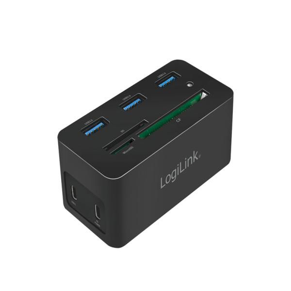 LogiLink UA0370 Dockingstation USB 3.2 Gen 1 Type-C, 10 puertos, HDMI, 60W PD, Negro