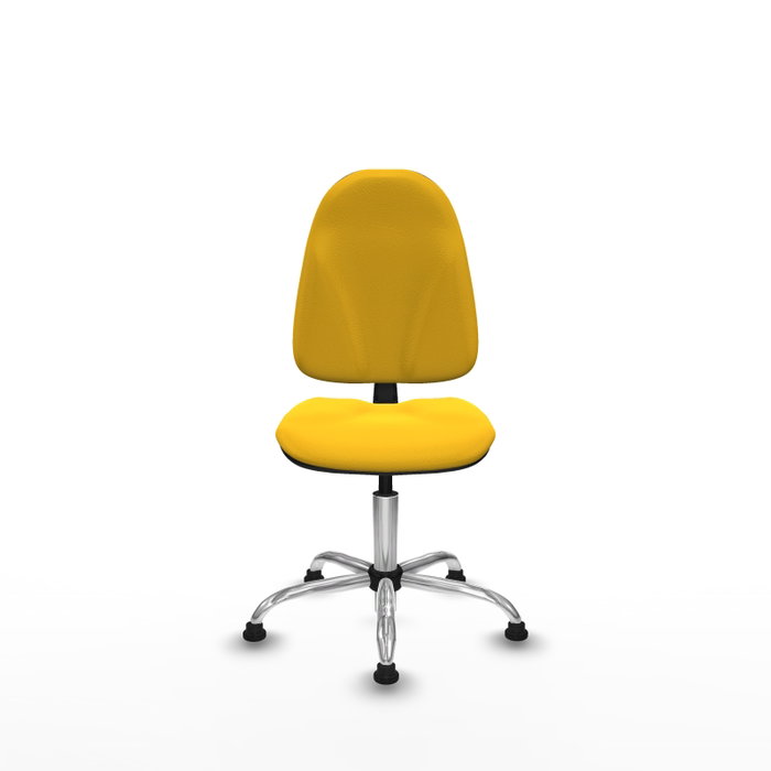 PIQUERAS Y CRESPO Silla de oficina Algarra Amarillo con Base Cromada