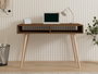 Hanah Home Escritorio de Estudio Nogal - Mesa de Estudio con Amplio Espacio, Robusto y Duradero, 120x60x74.8 cm
